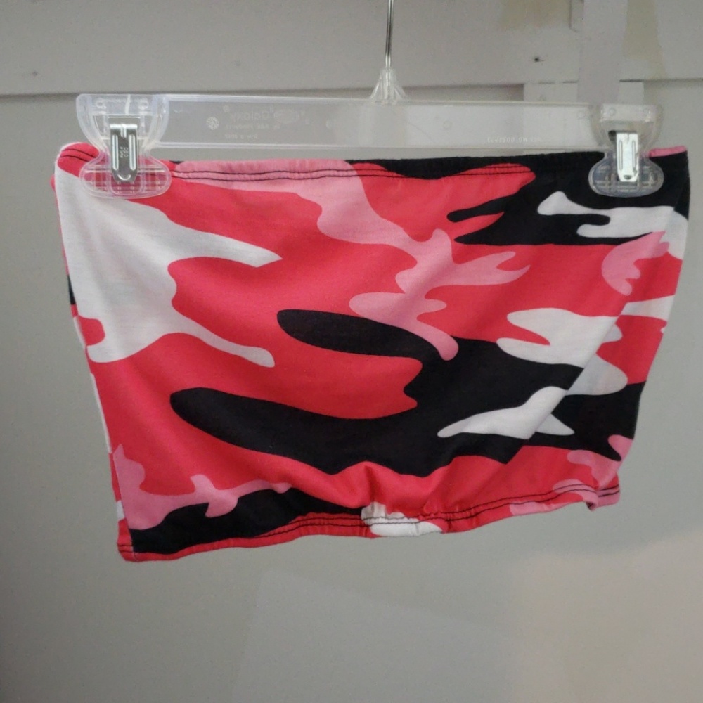 Pink camo tube top